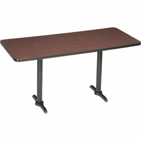 INTERION BY GLOBAL INDUSTRIAL Interion Bar Height Restaurant Table, 60inL x 30inW, Mahogany 695800MH
